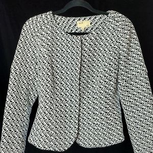 Elly M black and white patterned blazer